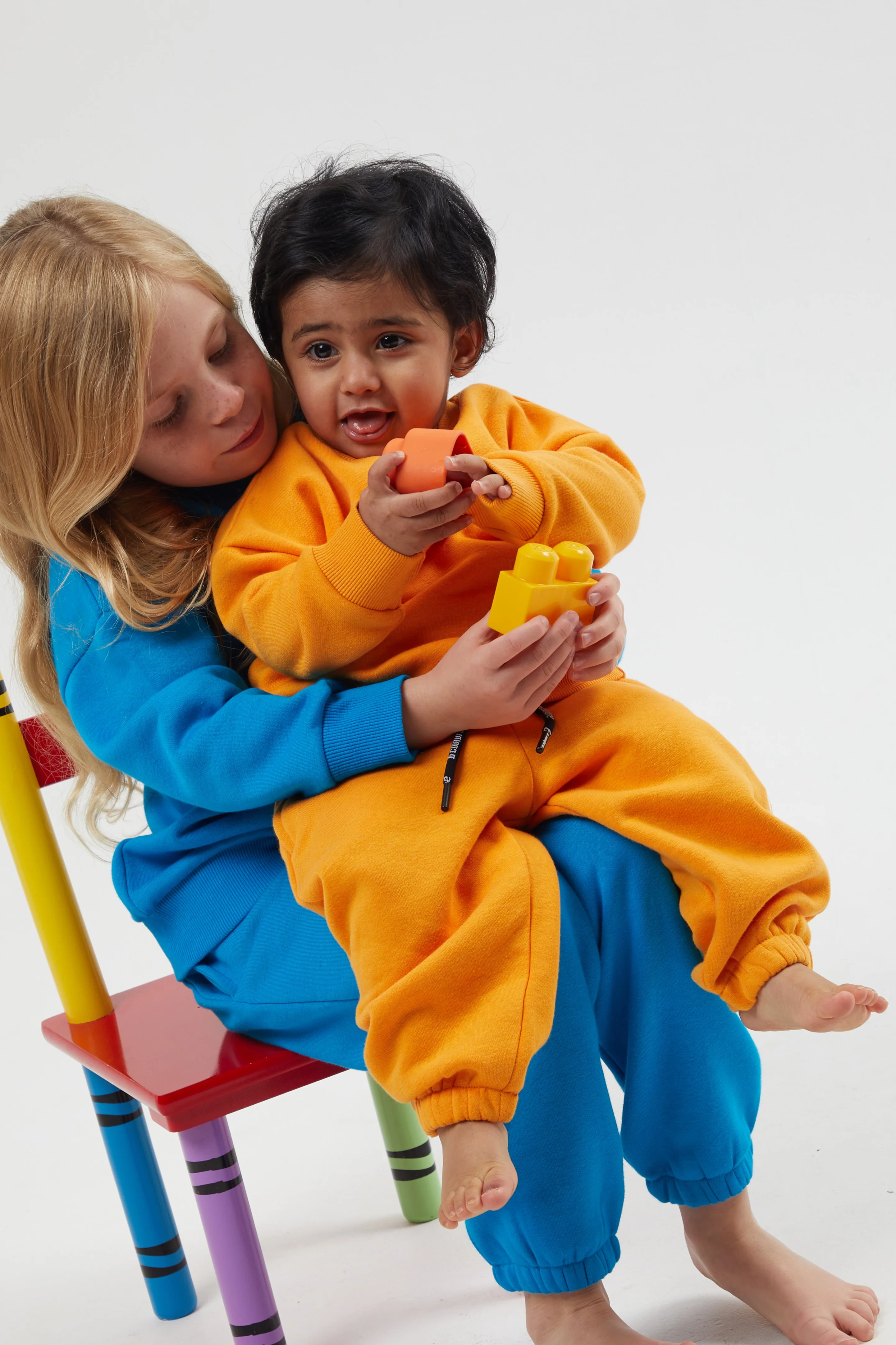 Plympton Fleece Crew Tracksuit Infant - Peach - Image 7